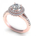 0.84CT and round cut diamonds engagement ring