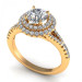 0.84CT and round cut diamonds engagement ring