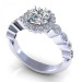 1.35CT and round cut diamonds engagement ring