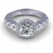 1.35CT and round cut diamonds engagement ring