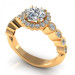 0.90CT and round cut diamonds engagement ring