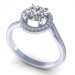 0.80CT and round cut diamonds engagement ring