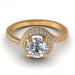 0.60CT and round cut diamonds engagement ring
