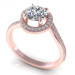 0.60CT and round cut diamonds engagement ring