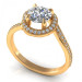 0.60CT and round cut diamonds engagement ring