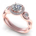 0.62CT and round cut diamonds engagement ring