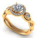 1.27CT and round cut diamonds engagement ring