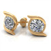 0.50CT round cut diamonds stud earrings