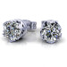 0.80CT round cut diamonds stud earrings