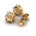 1.00CT round cut diamonds stud earrings