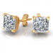 0.80CT princess cut diamonds stud earrings