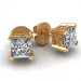 0.80CT princess cut diamonds stud earrings
