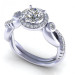 1.02CT round cut diamonds engagement ring