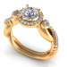 1.72CT round cut diamonds engagement ring