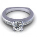 1.50CT round and princess cut diamonds engagement ring