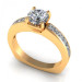 1.95CT round and princess cut diamonds engagement ring