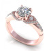 1.05CT round cut diamonds engagement ring