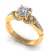 1.05CT round cut diamonds engagement ring