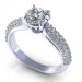 1.05CT round cut diamonds engagement ring
