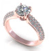 0.85CT round cut diamonds engagement ring