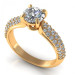 0.95CT round cut diamonds engagement ring