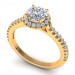 0.80CT round cut diamonds engagement ring