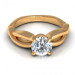 0.45CT round cut diamonds solitaire ring