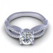 0.75CT round cut diamonds engagement ring