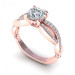 1.35CT round cut diamonds engagement ring