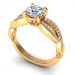 0.55CT round cut diamonds engagement ring