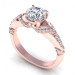 1.05CT round cut diamonds engagement ring