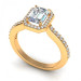 1.80CT emerald and round cut diamonds engagement ring