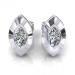 0.25CT marquise cut diamonds stud earrings