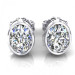 2.00CT oval cut diamonds stud earrings