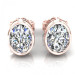2.00CT oval cut diamonds stud earrings