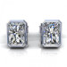 0.50CT radiant cut diamonds stud earrings