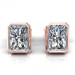 0.80CT radiant cut diamonds stud earrings