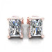 1.50CT radiant cut diamonds stud earrings