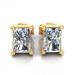 0.25CT radiant cut diamonds stud earrings
