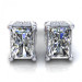 2.00CT radiant cut diamonds stud earrings
