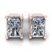 0.80CT radiant cut diamonds stud earrings