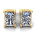 0.50CT radiant cut diamonds stud earrings