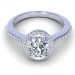 1.10CT oval and round cut diamonds engagement ring
