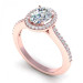 1.10CT oval and round cut diamonds engagement ring