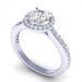 0.85CT round cut diamonds engagement ring