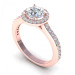 0.75CT round cut diamonds engagement ring
