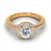 0.95CT round cut diamonds engagement ring
