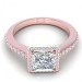 1.20CT princess and round cut diamonds engagement ring