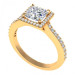 1.65CT princess and round cut diamonds engagement ring