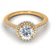 1.10CT round cut diamonds engagement ring